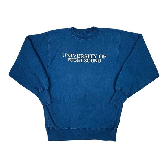 Vintage Champion University of Puget Sound Crew Neck Sweatshirt - Sz Large / XL - Picture 1 of 8